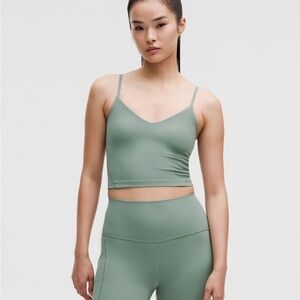 Lululemon Align Cropped Cami Tank Top Size 14 in Crater Blue